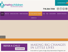 Tablet Screenshot of metrochildren.com